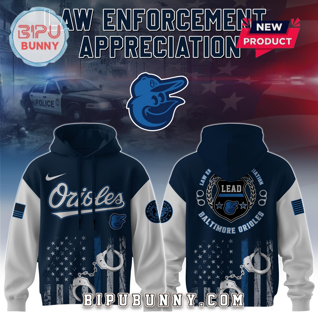 Baltimore Orioles MLB x Law Enforcement Appreciation Day Hoodie And Pants Baltimore Orioles MLB x Law Enforcement Appreciation Day Hoodie And Pants