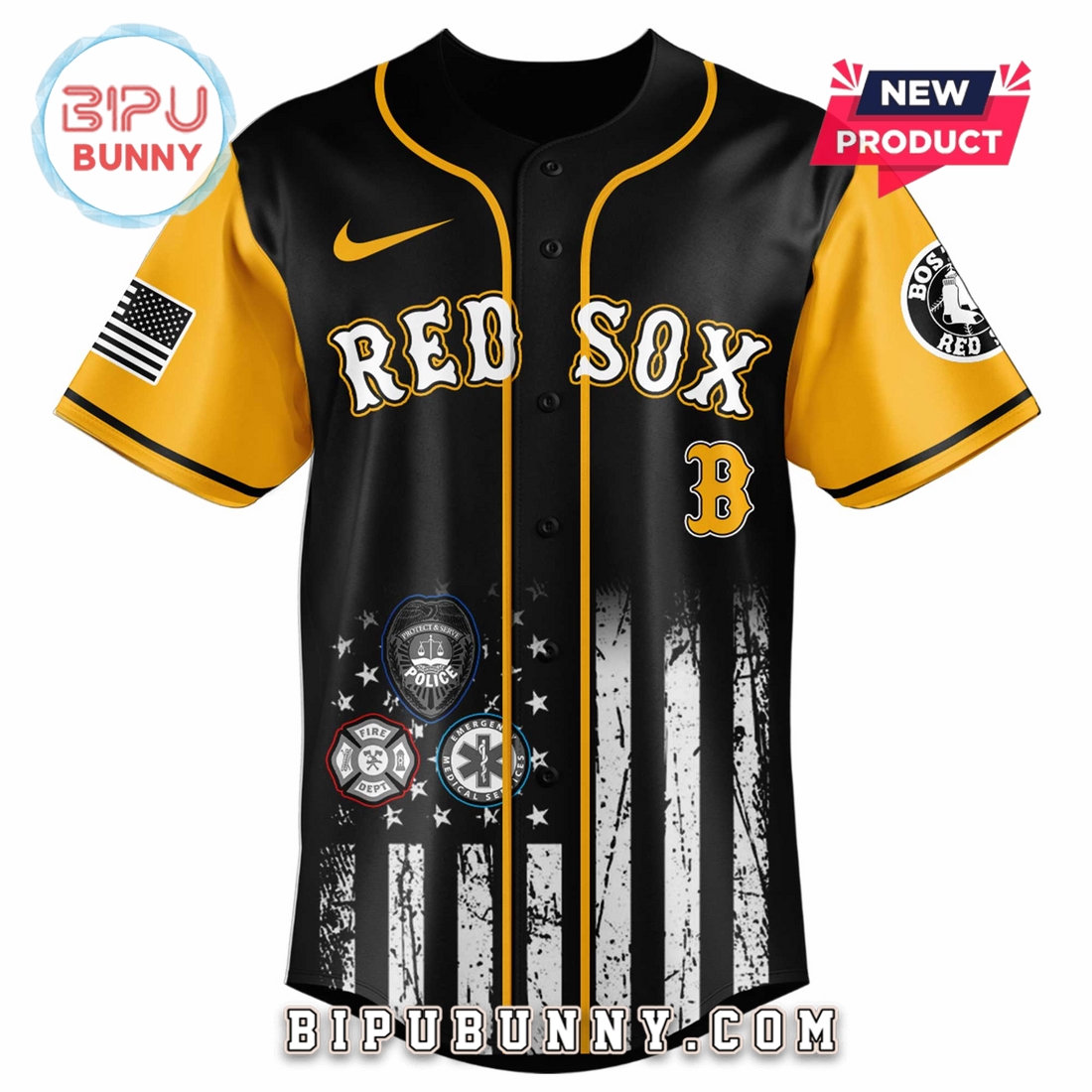 Boston Red Sox MLB x First Responders Night Baseball Jersey Boston Red Sox MLB x First Responders Night Baseball Jersey