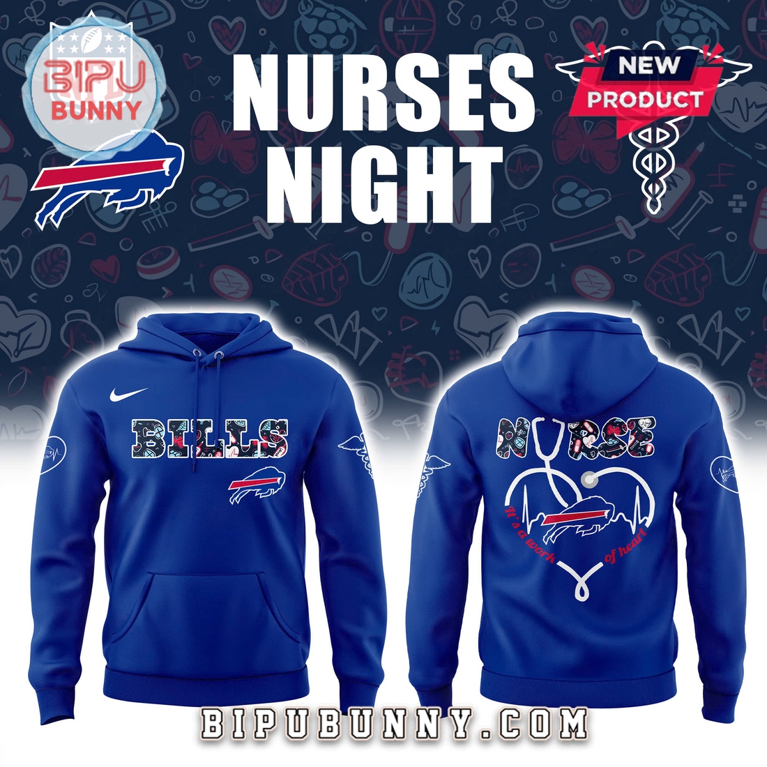 Buffalo Bills NFL Nurses Night 2025 Hoodie And Pants Buffalo Bills NFL Nurses Night 2025 Hoodie And Pants