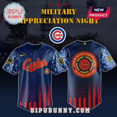 Chicago Cubs MLB x Marine Corps Military Appreciation Baseball Jersey