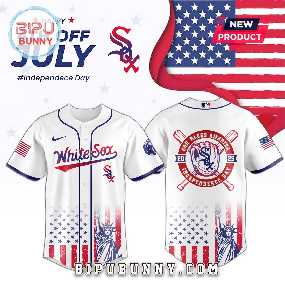 Chicago White Sox MLB Independence Day 2025 Baseball Jersey Chicago White Sox MLB Independence Day 2025 Baseball Jersey