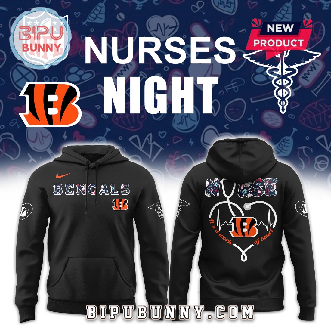 Cincinnati Bengals NFL Nurses Night 2025 Hoodie And Pants Cincinnati Bengals NFL Nurses Night 2025 Hoodie And Pants