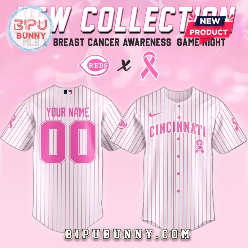 Cincinnati Reds MLB x Breast Cancer Awareness Game Night Baseball Jersey