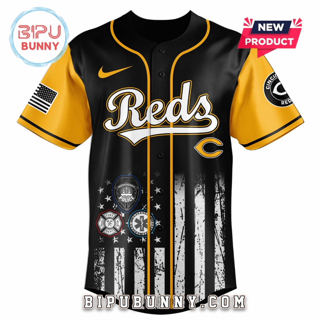 Cincinnati Reds MLB x First Responders Night Baseball Jersey Cincinnati Reds MLB x First Responders Night Baseball Jersey
