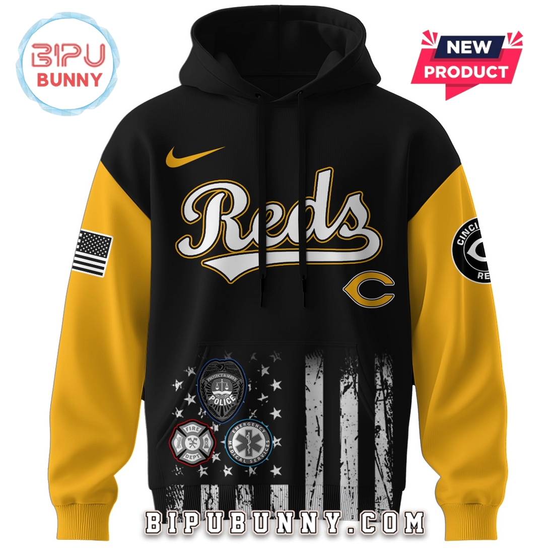 Cincinnati Reds MLB x First Responders Night Hoodie And Pants Cincinnati Reds MLB x First Responders Night Hoodie And Pants