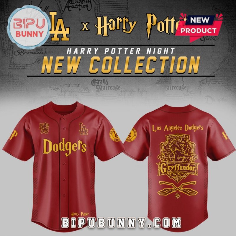 Dodgers x Harry Potter Night Gryffindor House Baseball Jersey