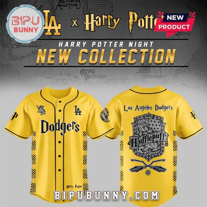 Dodgers x Harry Potter Night Hufflepuff House Baseball Jersey