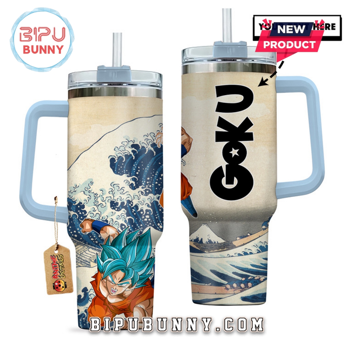 Goku Blue – Kanagawa Collection Stanley Tumbler 40oz Goku Blue – Kanagawa Collection Stanley Tumbler 40oz