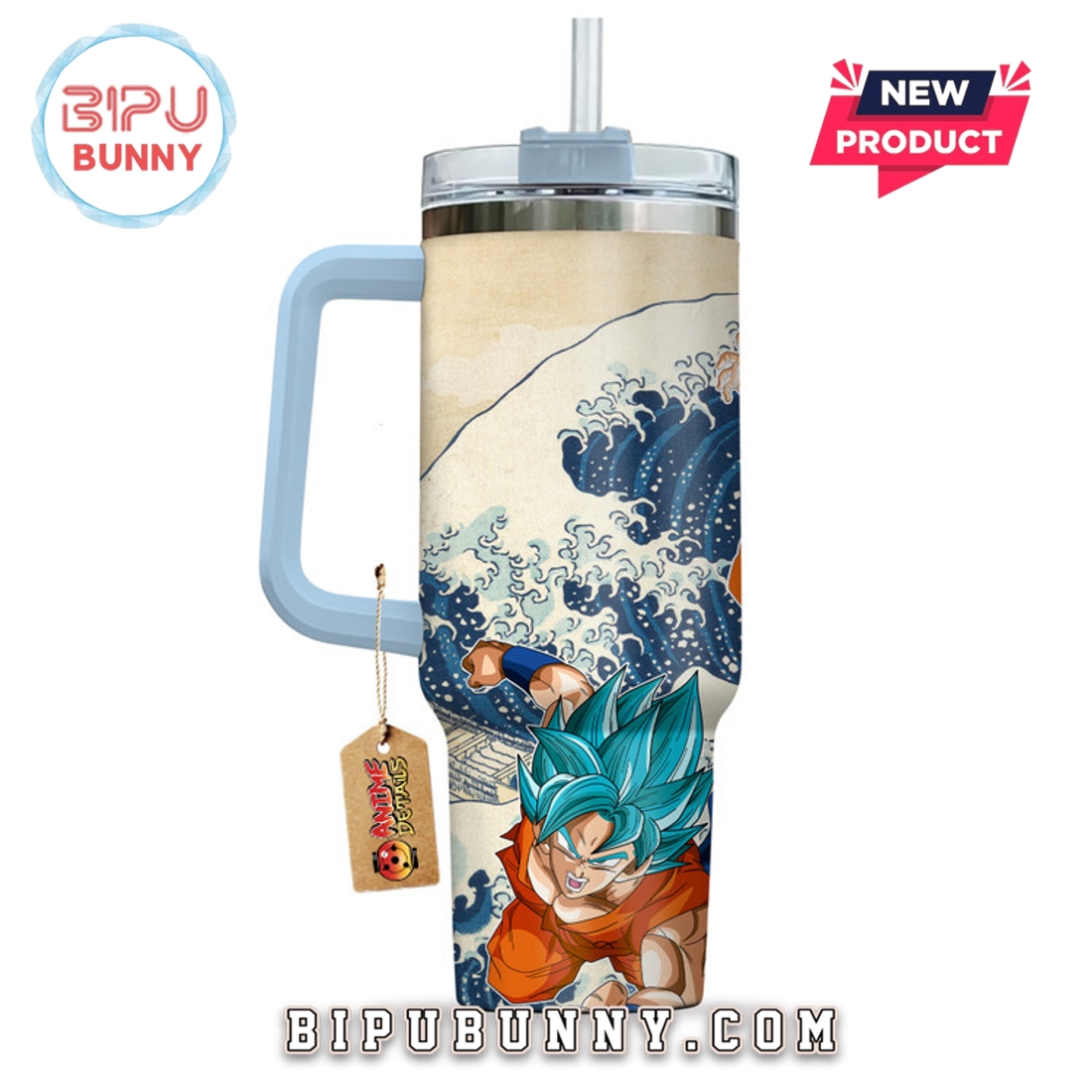 Goku Blue – Kanagawa Collection Stanley Tumbler 40oz Goku Blue – Kanagawa Collection Stanley Tumbler 40oz