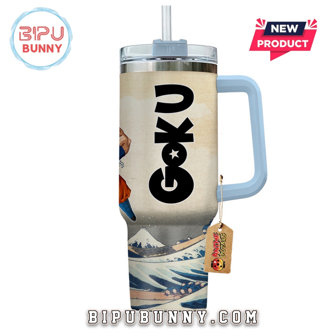 Goku Blue – Kanagawa Collection Stanley Tumbler 40oz Goku Blue – Kanagawa Collection Stanley Tumbler 40oz