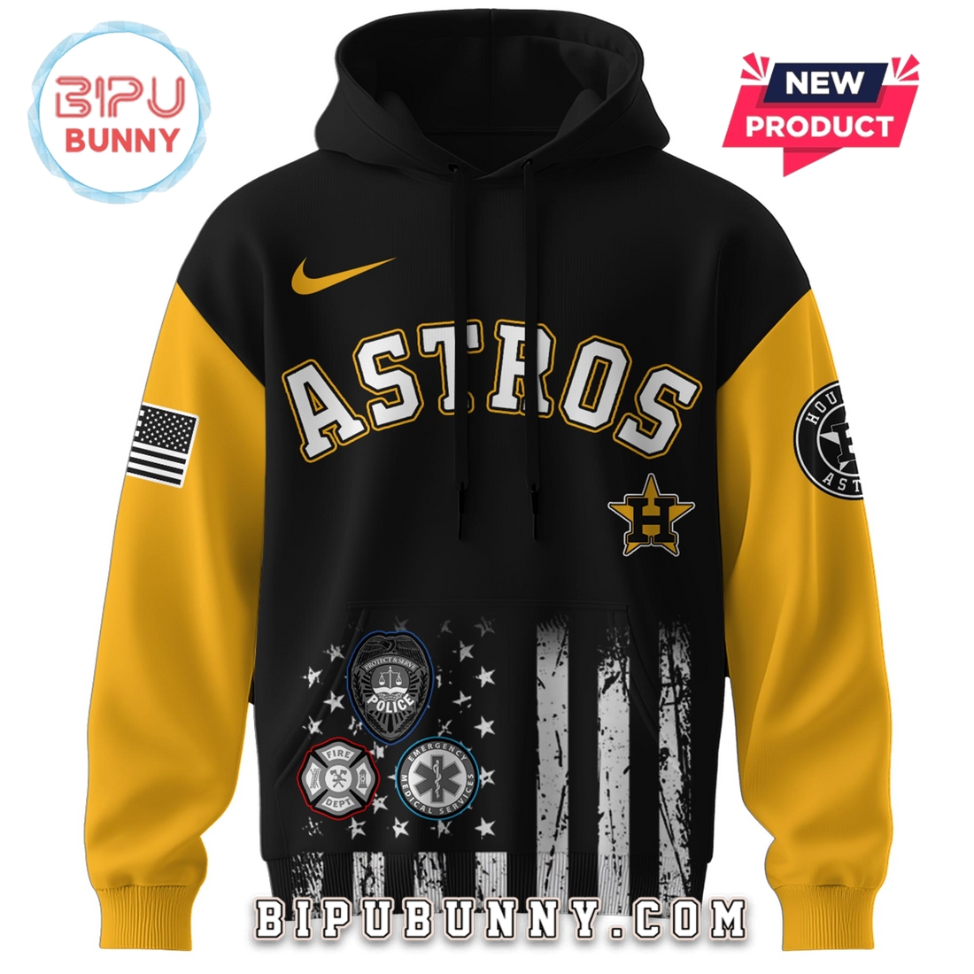 Houston Astros MLB x First Responders Night Hoodie And Pants Houston Astros MLB x First Responders Night Hoodie And Pants