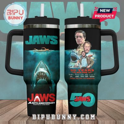 Jaws 50th Anniversary 1975 – 2025 Stanley Tumbler 40oz