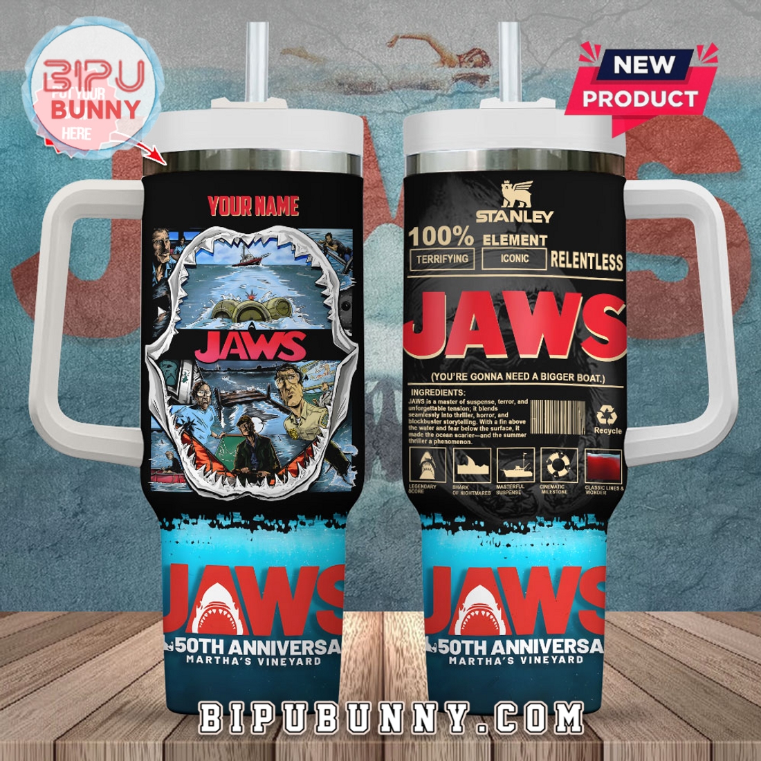 Jaws 50th Anniversary Martha’s Vineyeard Stanley Tumbler Jaws 50th Anniversary Martha’s Vineyeard Stanley Tumbler