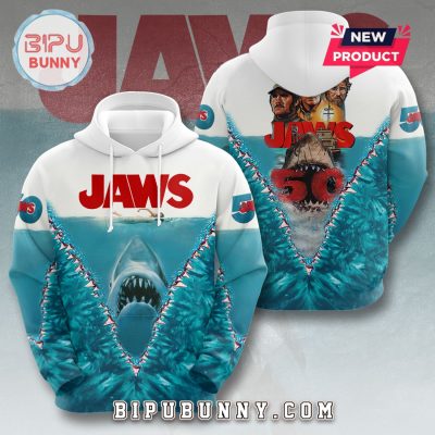 Jaws Horror Film 50th Anniversary Hoodie