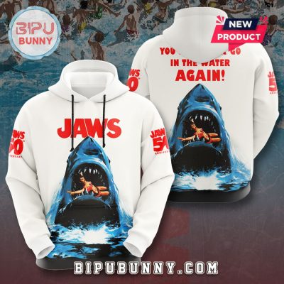 Jaws – You’ll Never Go In The Water Again White Hoodie