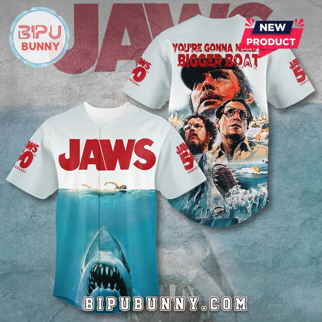 Jaws – You’re Gonna Need A Bigger Boat Baseball Jersey Jaws – You’re Gonna Need A Bigger Boat Baseball Jersey