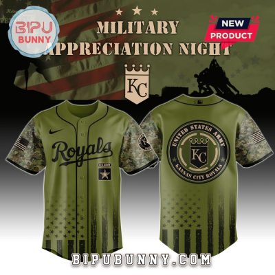 Kansas City Royals MLB x Army Military Appreciation Night Baseball Jersey