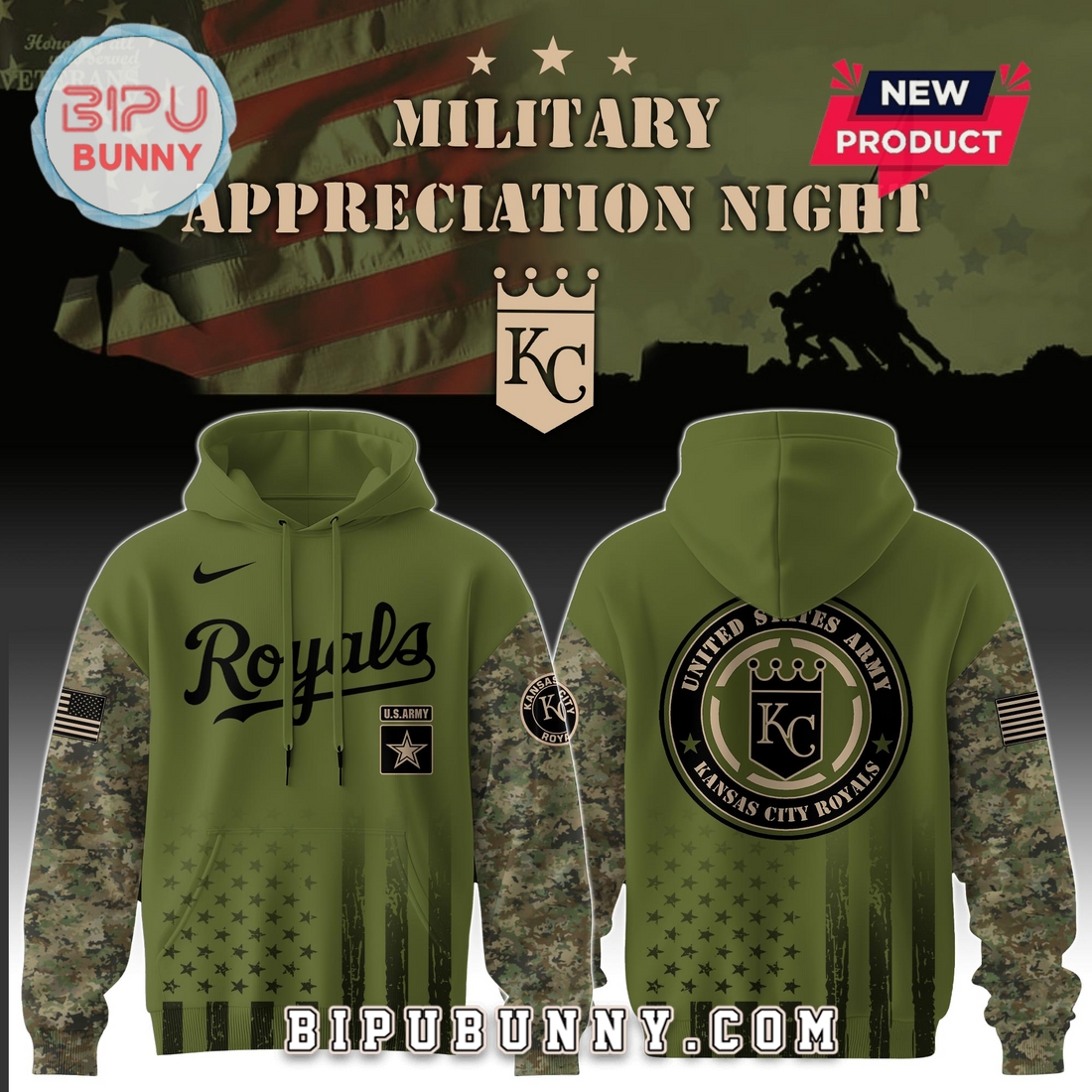 Kansas City Royals MLB x Army Military Appreciation Night Hoodie And Pants Kansas City Royals MLB x Army Military Appreciation Night Hoodie And Pants