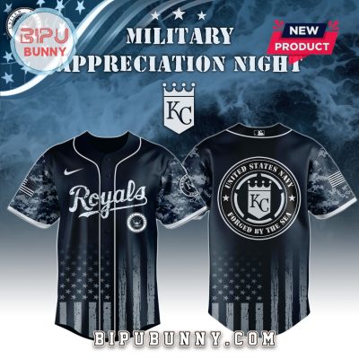 Kansas City Royals MLB x Navy Military Appreciation Night Baseball Jersey