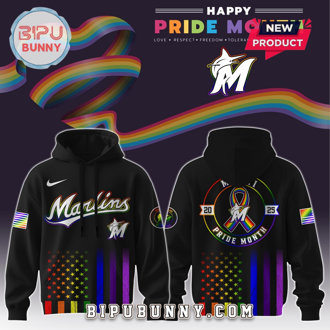 Miami Marlins MLB Pride Month LGBTQ Hoodie And Pants Miami Marlins MLB Pride Month LGBTQ Hoodie And Pants