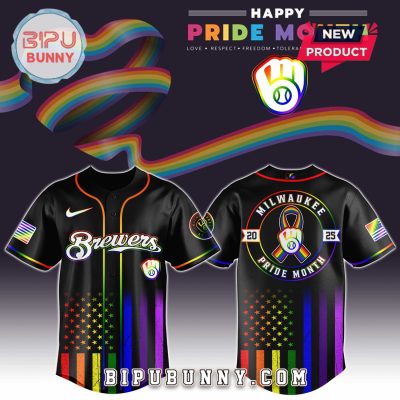 Milwaukee Brewers Happy Pride Month Baseball Jersey
