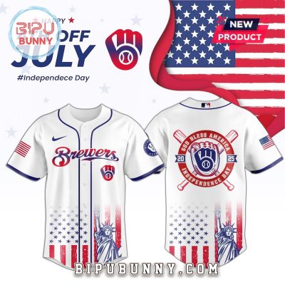 Milwaukee Brewers MLB Independence Day 2025 Baseball Jersey