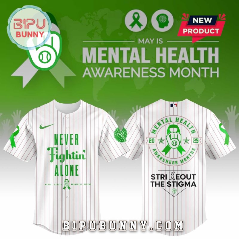 Milwaukee Brewers MLB Mental Health Awareness Baseball Jersey
