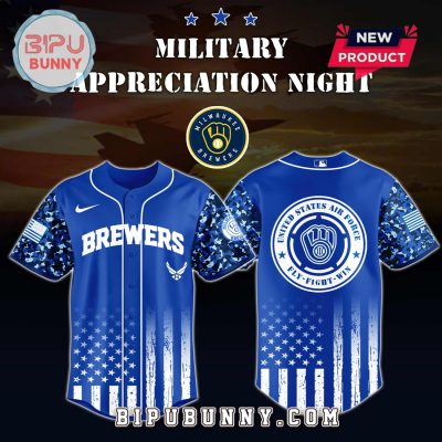 Milwaukee Brewers MLB x Air Force Military Appreciation Night Baseball Jersey