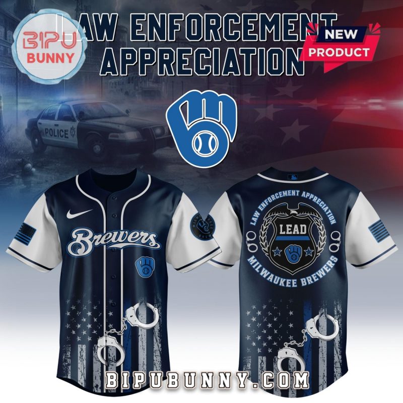 Milwaukee Brewers MLB x Law Enforcement Appreciation Day Baseball Jersey