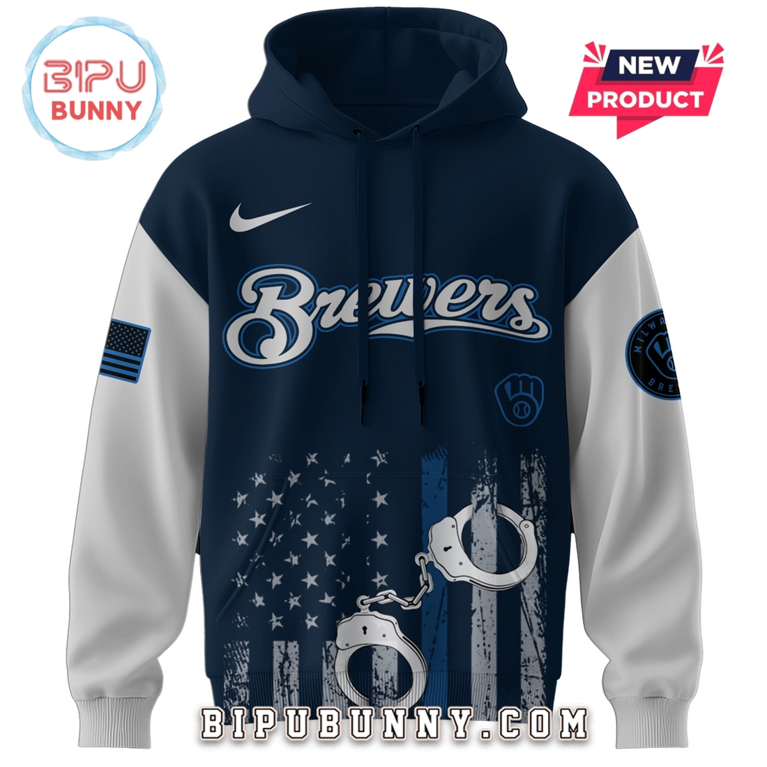 Milwaukee Brewers MLB x Law Enforcement Appreciation Day Hoodie And Pants Milwaukee Brewers MLB x Law Enforcement Appreciation Day Hoodie And Pants