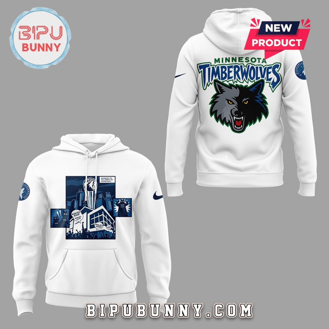 Minnesota Timberwolves White Hoodie Limited Edition Minnesota Timberwolves White Hoodie Limited Edition