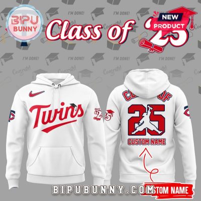 Minnesota Twins Class Of 2025 White Hoodie And Pants