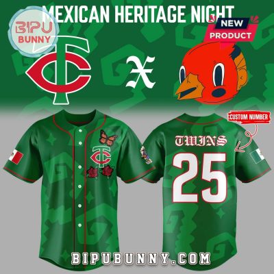 Minnesota Twins Mexican Heritage Night Green Baseball Jersey
