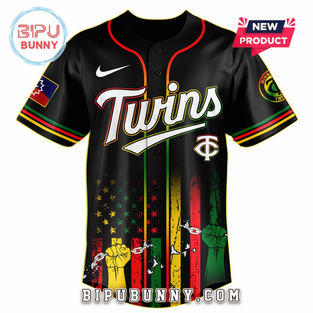 Minnesota Twins MLB x Juneteenth Day 2025 Baseball Jersey Minnesota Twins MLB x Juneteenth Day 2025 Baseball Jersey