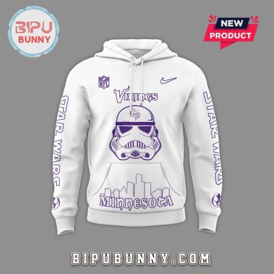 Minnesota Viking x Storm Trooper White Hoodie And Pants