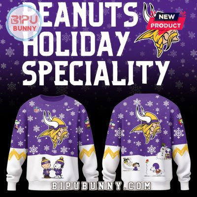Minnesota Vikings 2025 Peanuts Holiday Hoodie