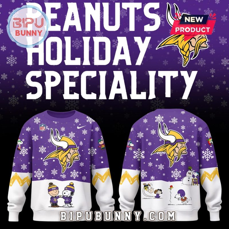 Minnesota Vikings 2025 Peanuts Holiday Hoodie