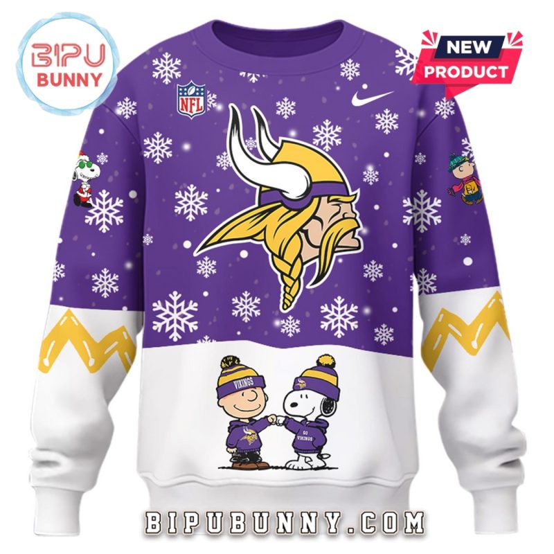 Minnesota Vikings 2025 Peanuts Holiday Hoodie