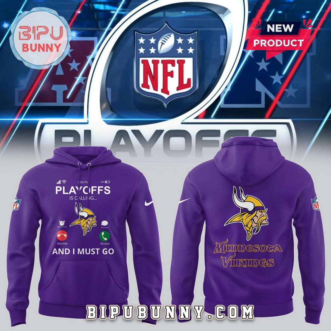 Minnesota Vikings 2025 Playoffs Hoodie Limited Edition Minnesota Vikings 2025 Playoffs Hoodie Limited Edition