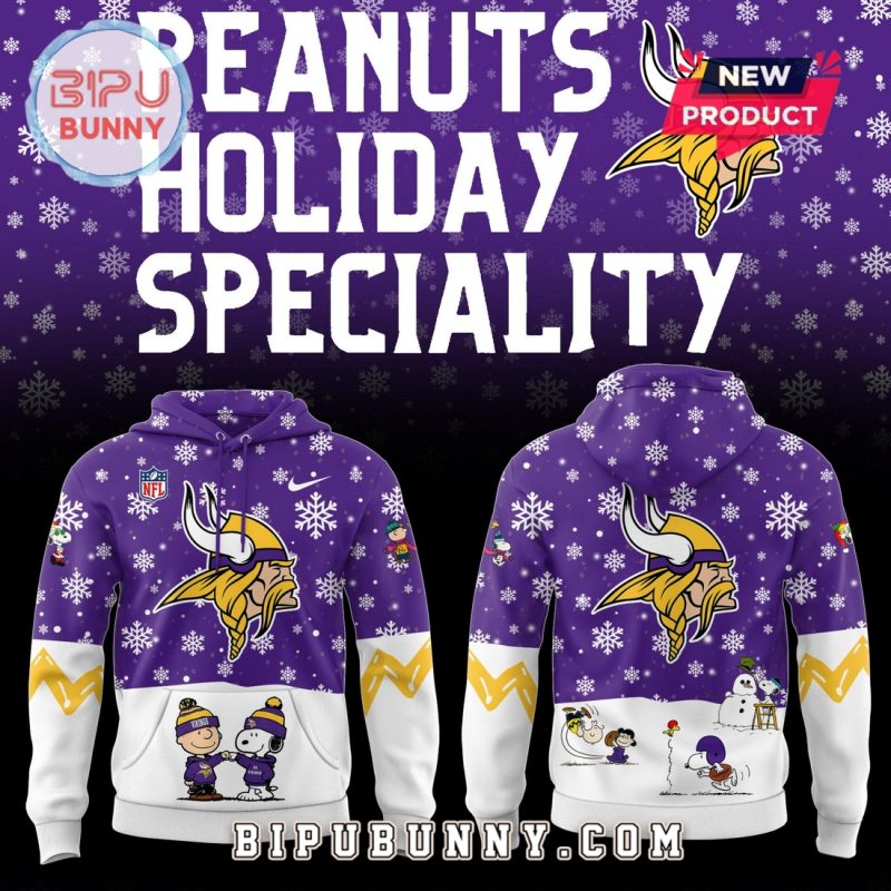 Minnesota Vikings Peanuts Holiday 2025 Hoodie And Pants
