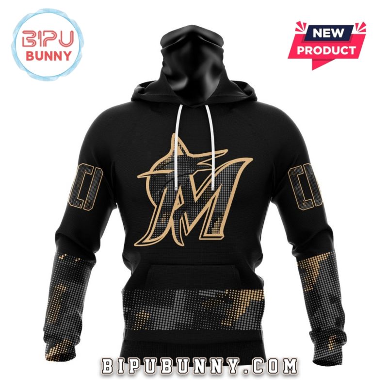 MLB Miami Marlins 2025 Armed Forces Day Hoodie