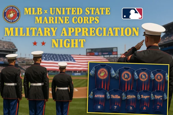 MLB x United States Marine Corps Military Appreciation Night Jersey 2025 custom team design