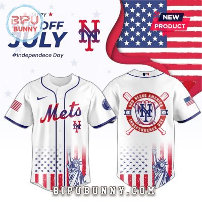 New York Mets MLB Independence Day 2025 Baseball Jersey