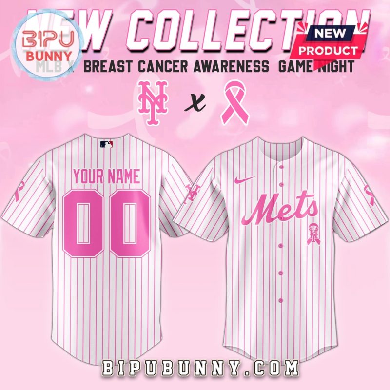 New York Mets MLB x Breast Cancer Awareness Game Night Baseball Jersey