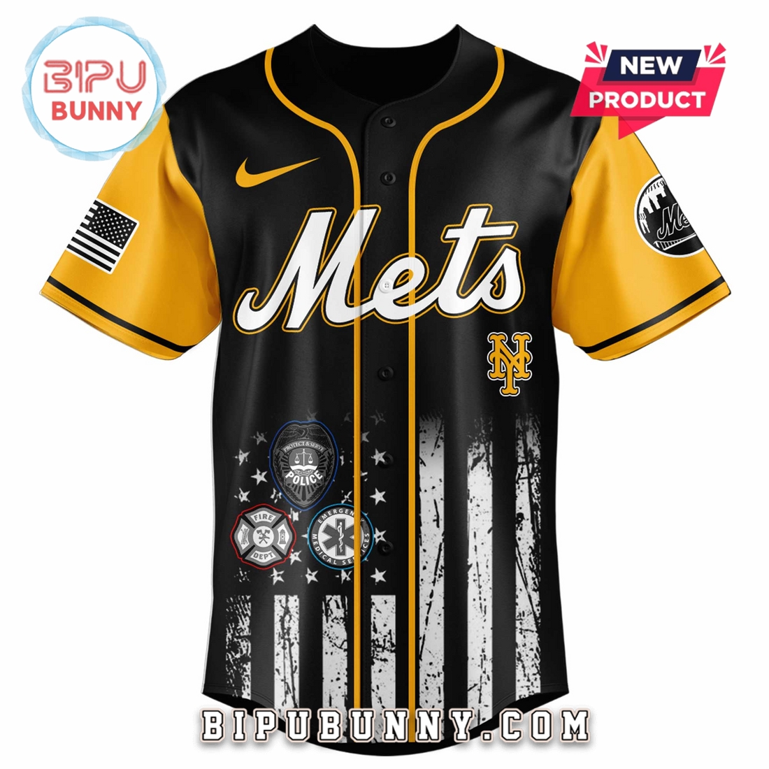New York Mets MLB x First Responders Night Baseball Jersey New York Mets MLB x First Responders Night Baseball Jersey