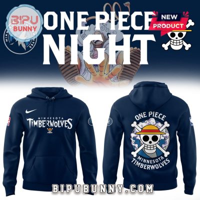One Piece x Minnesota Timberwolves Navy Hoodie