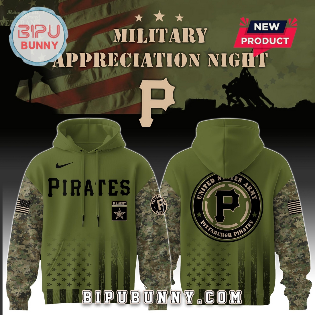 Pittsburgh Pirates MLB x Army Military Appreciation Night Hoodie And Pants Pittsburgh Pirates MLB x Army Military Appreciation Night Hoodie And Pants