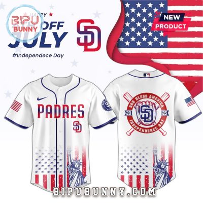 San Diego Padres MLB Independence Day 2025 Baseball Jersey