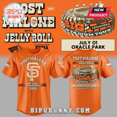 San Francisco Giants x Post Malone with Jelly Roll Baseball Jersey