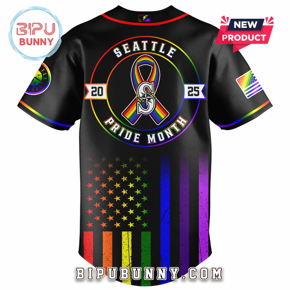 Seattle Mariners Happy Pride Month Baseball Jersey Seattle Mariners Happy Pride Month Baseball Jersey